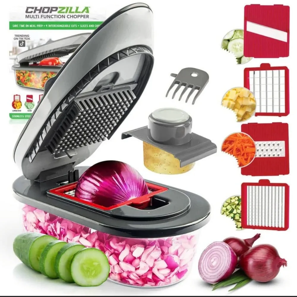 Chopzilla All in 1 Sharp Veggie Chopper Food, Vegetable, and Salad Chopper - Picture 3 of 4
